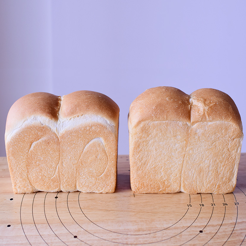 成形で出来上がりは変わる？食パンで比べてみた